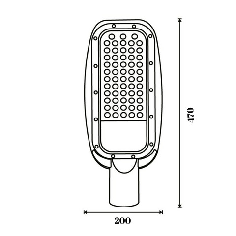 lampa led iluminat stradal, lungime 470mm, latime 200mm, led-box.ro