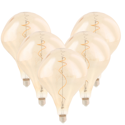 bec led E27, bec led vintage 4W, bec led retro, bec LED E27 lumina calda, bec LED Amber, becuri sticla Amber, becuri LED vintage, becuri decorative, bec led filament spirala, led-box.ro