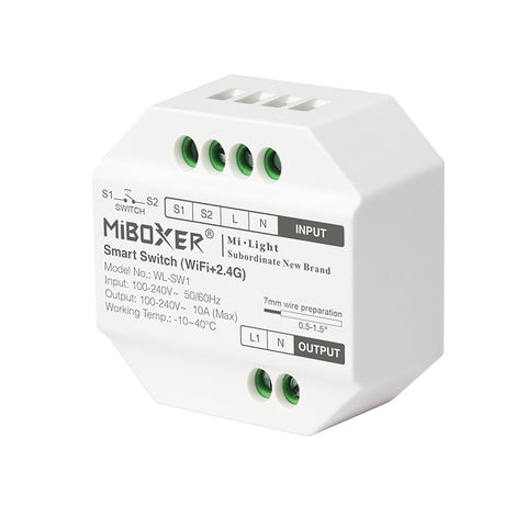 comutator wifi, comutator miboxer, comutator inteligent, wl-sw1, comutator comapatibil tuya, comutator triac, led-box.ro