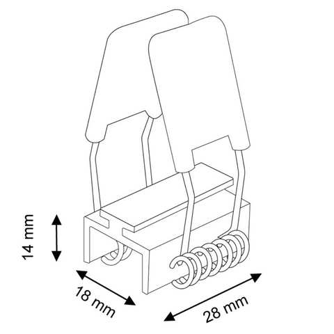 clips montaj sina magnetica, clips fixare in rigips, element fixare sina magnetica, sina magnetica incastrata, clips ina magnetica, montaj sina magnetica incastrata, led-box.ro