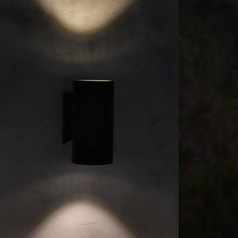 aplica led fatada 2x3w, aplice led 6w, aplice fatada lumina sus si jos, aplica moderna exterior, aplice ieftine, modele aplice led exterior, aplica cu led iluminat fatada, led-box.ro