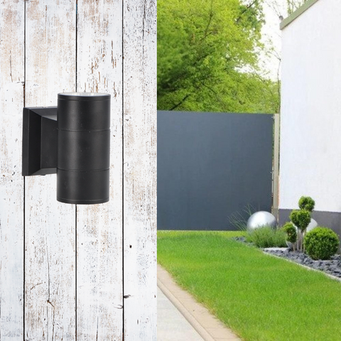 aplica led fatada 2x3w, aplice led 6w, aplice fatada lumina sus si jos, aplica moderna exterior, aplice ieftine, modele aplice led exterior, aplica cu led iluminat fatada, led-box.ro
