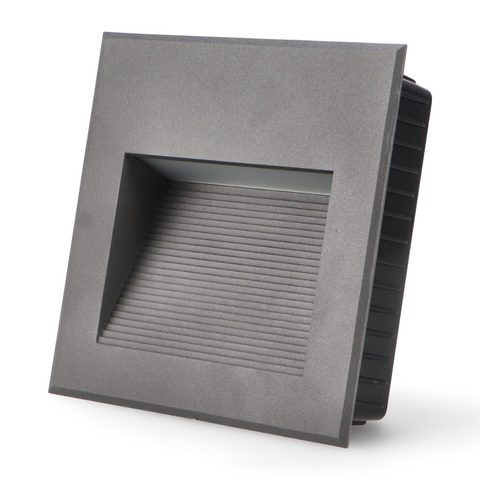 Aplica din aluminiu, patrata, montare incastrata in perete, iluminat exterior, led-box.ro