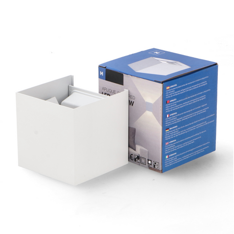 aplica cub fatada, aplica 6w cct, aplica cub exterior, aplice ieftine, aplica cub alba fatada, aplica neagra, aplica exterior moderna, led-box.ro