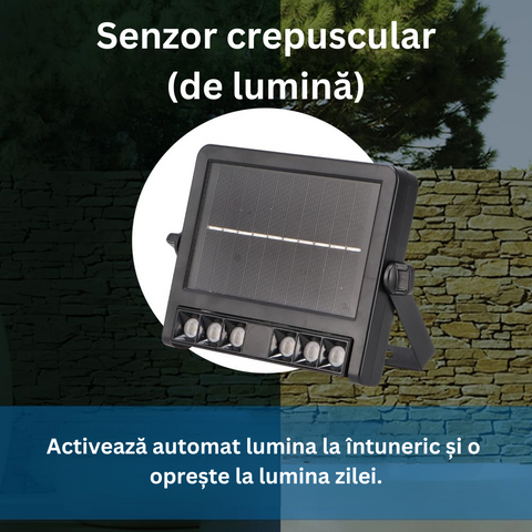 aplica led fatada, proiector solar fatada, aplice solare, aplica fatada incarcare solara, aplica solara 2w, aplica cu senzor crepuscular, aplice senzor lumina, led-box.ro
