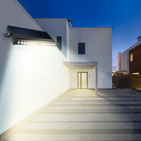aplica led fatada, proiector solar fatada, aplice solare, aplica fatada incarcare solara, aplica solara 4.5w, aplica cu senzor crepuscular, aplice senzor lumina, led-box.ro