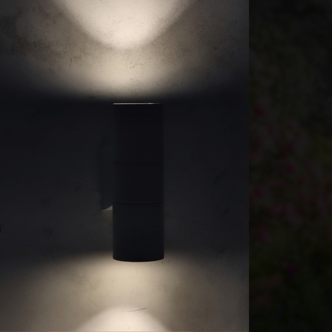 aplica led fatada 2xgu10, aplice led gu10, aplice fatada lumina sus si jos, aplica moderna exterior, aplice ieftine, modele aplice led exterior, aplica cu led iluminat fatada, led-box.ro