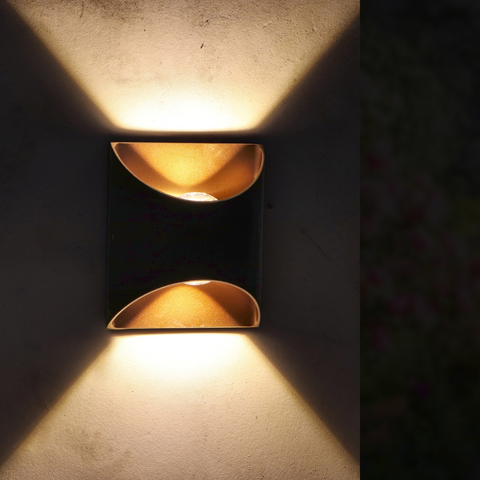 aplica led moderna, aplica led fatada, aplica led exterior, aplica led aurie, aplica led lumina sus si jos, aplice led lumina in doua directii, led-box.ro