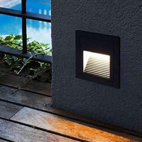 Aplica led patrata, montaj incastrat in perete, 10w, led-box.ro