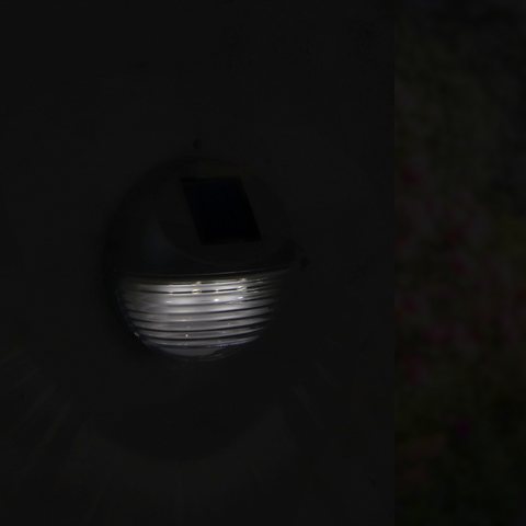 aplica led solara, aplica incarcare solara, aplica cu senzor lumina, aplice solare fatada, aplica solara 3w cu senzor, aplica exterior incarcare solara, aplica cu senzor crepuscular, led-box.ro