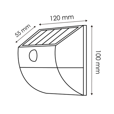 aplica solara 3w, aplic cu incarcare solara, aplica led solara, aplica cu senzor, aplice solare exterior, aplice cu senzor, aplica cu senzor repuscular, aplica solara senzor, led-box.ro