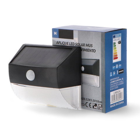 aplica solara 3w, aplic cu incarcare solara, aplica led solara, aplica cu senzor, aplice solare exterior, aplice cu senzor, aplica cu senzor repuscular, aplica solara senzor, led-box.ro