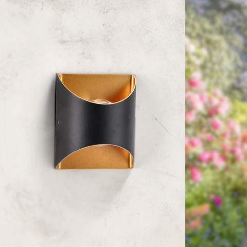 aplica led moderna, aplica led fatada, aplica led exterior, aplica led aurie, aplica led lumina sus si jos, aplice led lumina in doua directii, led-box.ro