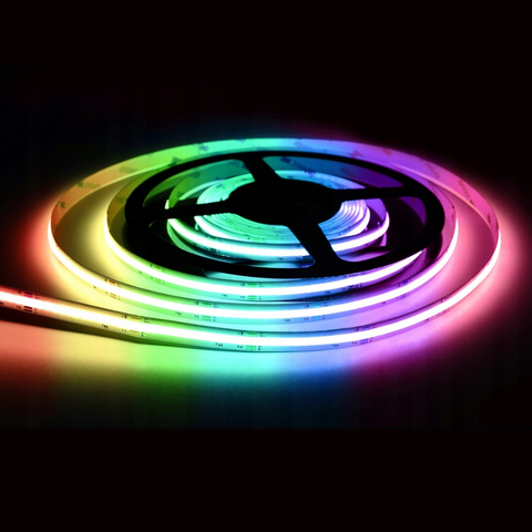 Bandă LED COB RGB 12V 15W/m lățime 10mm cu 450 LED pe metru