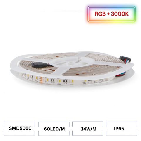 banda led 24v RGB+3000K, banda cu leduri 24v, banda led RGBW 5m, benzi led 24V, banda led dedeman, banda led SMD5050, banda led exterior, led-box.ro