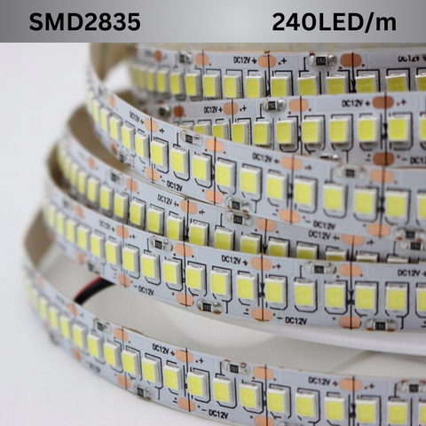 banda led interior, banda cu leduri, banda led IP20, banda led rola 5m, banda led 240led/m, banda led 12V, banda led smd2835, led-box.ro
