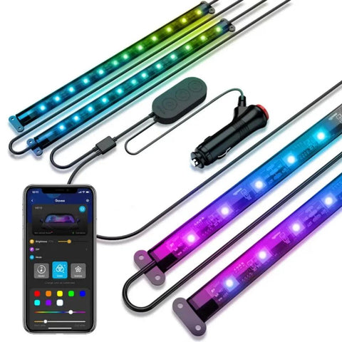 banda led auto, banda rgb, banda multicolora, banda auto multicolora, banda cu leduri auto, govee, rgbic, led-box.ro