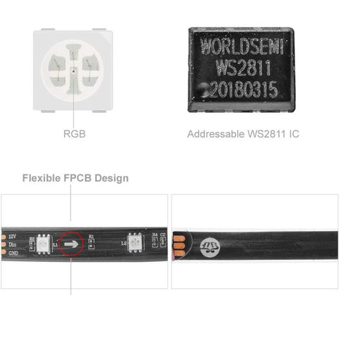 banda led diditala, banda digitala, banda rgb, banda led impermeabila, banda led ws2811, 30led -m, banda led 12v, led-box.ro