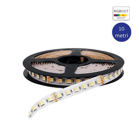 Banda LED RGB+CCT 24V 200W 1405lm, 60 LED/m IP66, 10m - led-box.ro