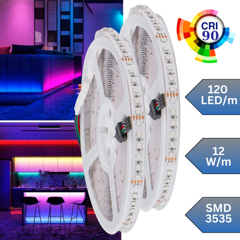 banda led rgb, banda 24v multicolora, banda cu led rgb, 120LED, banda LED 10 metri, banda cu leduri RGB, 10 metri banda RGB, banda LED RGB interior, led-box.ro