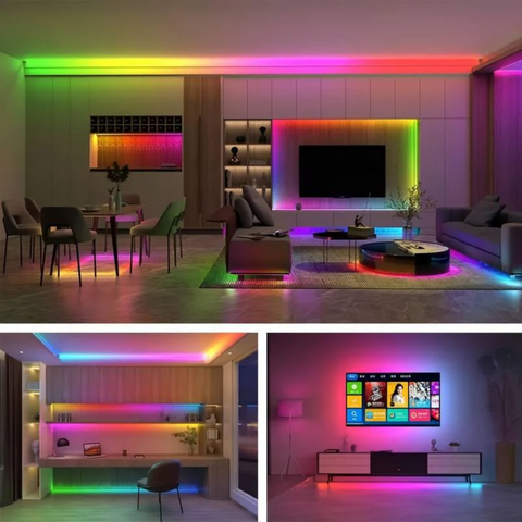 bandă LED RGBIC 24V, LED RGBIC SMD5050, bandă LED digitală multicolor, bandă LED cu control independent, LED strip RGBIC interior, bandă LED IP20 RGBIC, bandă LED efecte dinamice, iluminat RGBIC 24V, led-box.ro