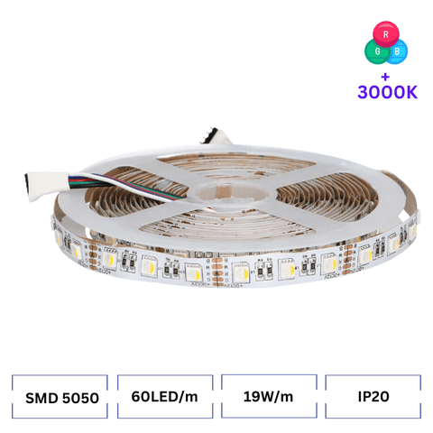 Banda LED RGBW ultra 4 in 1, 60LED/m IP20, alb cald - led-box.ro