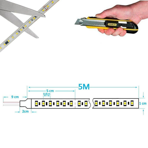 Banda LED SMD2835 24V, 12W/m 120 LED/m 8400lm IP20, 5m - led-box.ro