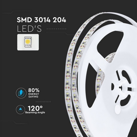 banda LED interior, banda LED 12V, banda LED 204LED/m, banda LED 3014, banda led interior, banda LED flexibila IP20, led-box.ro