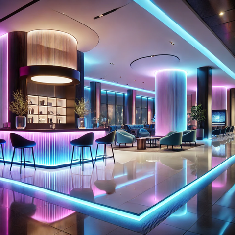 Bandă LED RGB 20m pentru baruri și spații comerciale