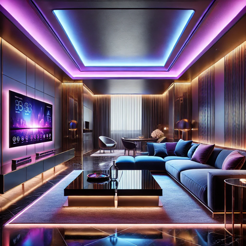 Bandă LED RGB 20m pentru living modern și spații open-space
