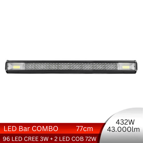 bara led auto, led bar auto combo, led bar auto 432w, bara led auto masini teren, bara led auto offroad, ledbar 43000lm, ledbar auto 77cm, led-box.ro