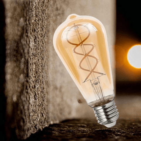 Bec decorativ LED ST64 E27 4W 2200K retro, dimabil - led-box.ro