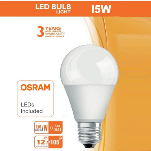 Bec LED E27 15W eficiență 150 lm/W cu flux luminos 1800 lm