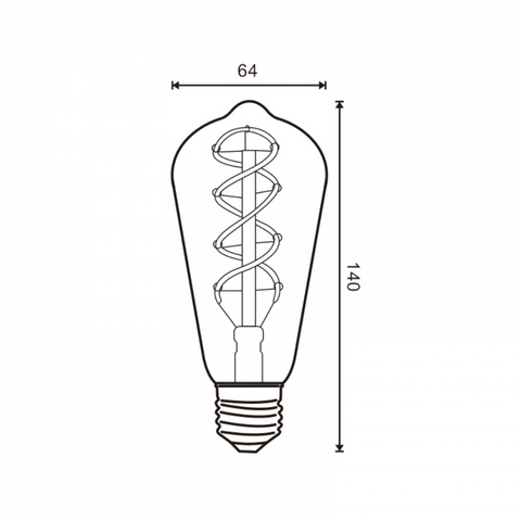 bec led E27, bec led vintage, bec led retro, bec LED E27 lumina calda, bec LED Amber filament spirala, becuri sticla Amber, becuri LED vintage, led-box.ro