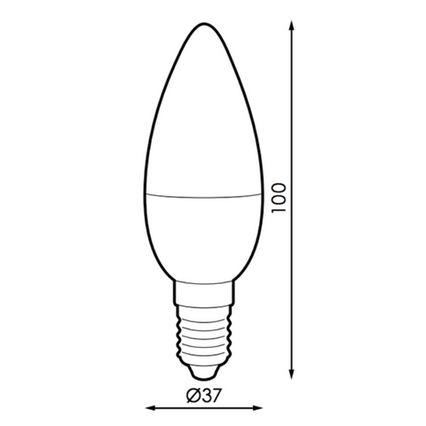 bec LED E14, bec LED 6W, bec led lumanare, bec LED C37, becuri LED economice, becuri LED tip lumanare, led-box.ro