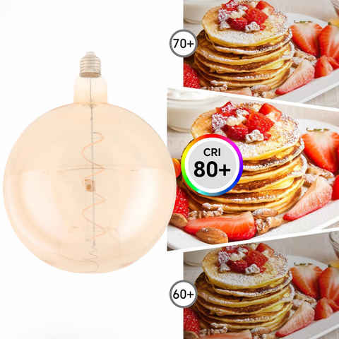 bec led E27 G200, bec led vintage 4W, bec led retro, bec LED E27 lumina calda, bec LED Amber G200, becuri sticla Amber, becuri LED vintage, becuri decorative, bec led filament spirala, led-box.ro