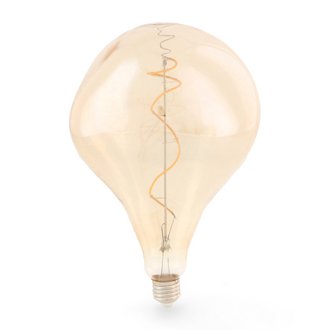 bec led E27, bec led vintage 4W, bec led retro, bec LED E27 lumina calda, bec LED Amber, becuri sticla Amber, becuri LED vintage, becuri decorative, bec led filament spirala, led-box.ro
