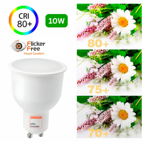 bec-Osram soclu GU10 pentru set iluminat pe sina cu 5 proiectoare Diamond, led-box.ro