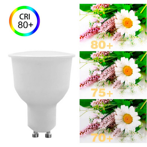 Spot LED GU10 10, lumină rece de 6000K pentru interior cu un CRI 80, led-box.ro