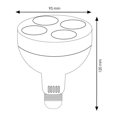 bec led spot E27, bec LED spot PAR30, becuri spot E27, bec LED PAR30, bec spot par 35w, becuri spot dedeman, led-box.ro