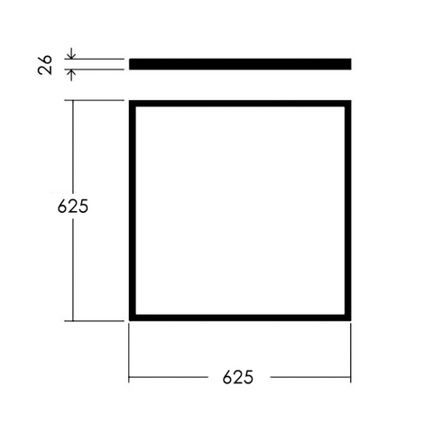 cadru montaj panou led 60x60cm, cadru patrat panou led, rama montaj, rama alba aluminiu, rama pentru panou led, led-box.ro