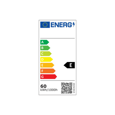 Imagine cu clasa energetica a lampii LED tip felinar 60w, clasa energetica E, led-box.ro