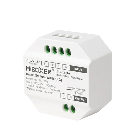 comutator wifi, comutator miboxer, comutator inteligent, wl-sw1, comutator comapatibil tuya, comutator triac, led-box.ro