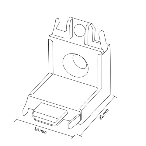 conector colt sina magnetica, conector L sina magnetica, conector imbinare sina magnetica, conector aluminiu sina magnetica, conectori sine magnetice, led-box.ro
