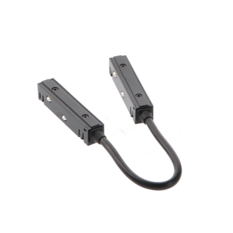 Conector dublu flexibil șină magnetică, conectarea segmentelor de șină magnetică, iluminat cu șine magnetice, Conector electric dublu pentru continuitate șine magnetice, Conector dublu flexibil, șină magnetică 16mm, iluminat LED, conexiune electrică, led-box.ro