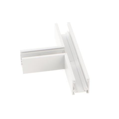 conector tip T sina magnetica, conector imbinare in T, conectori sina magnetica, conector negru imbinare sina, conector alb imbinare sina, accesorii sine magnetice, led-box.ro