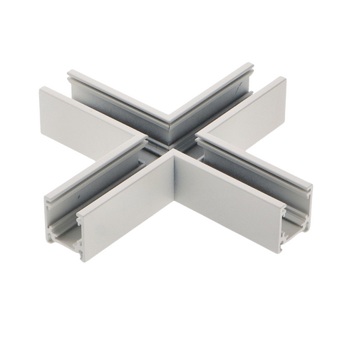 conector tip x sina magnetica, conector imbinare in cruce, conectori sina magnetica, conector negru imbinare sina, conector alb imbinare sina, accesorii sine magnetice, led-box.ro