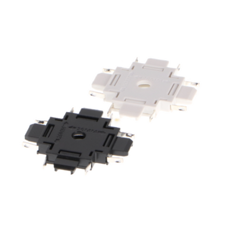 conector X sina magnetica, conector in cruce sina magnetica, conector aluminiu sina magnetica, imbinare sina magnetica, conectori imbinare sina magnetica, led-box.ro