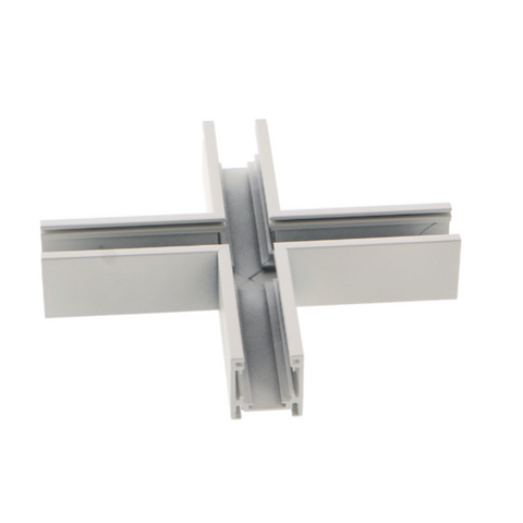 conector tip x sina magnetica, conector imbinare in cruce, conectori sina magnetica, conector negru imbinare sina, conector alb imbinare sina, accesorii sine magnetice, led-box.ro