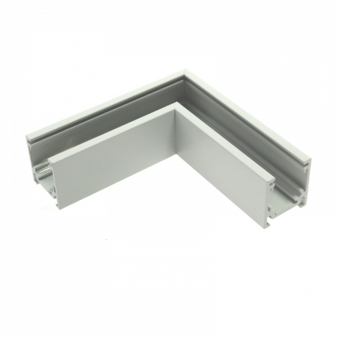 conectori tip L sina magnetica, conectori colt sina magnetica, conectori pentru sina tavan, conectori L , conector colt sina magnetica, conector negru colt, conector alb sina magnetica, led-box.o